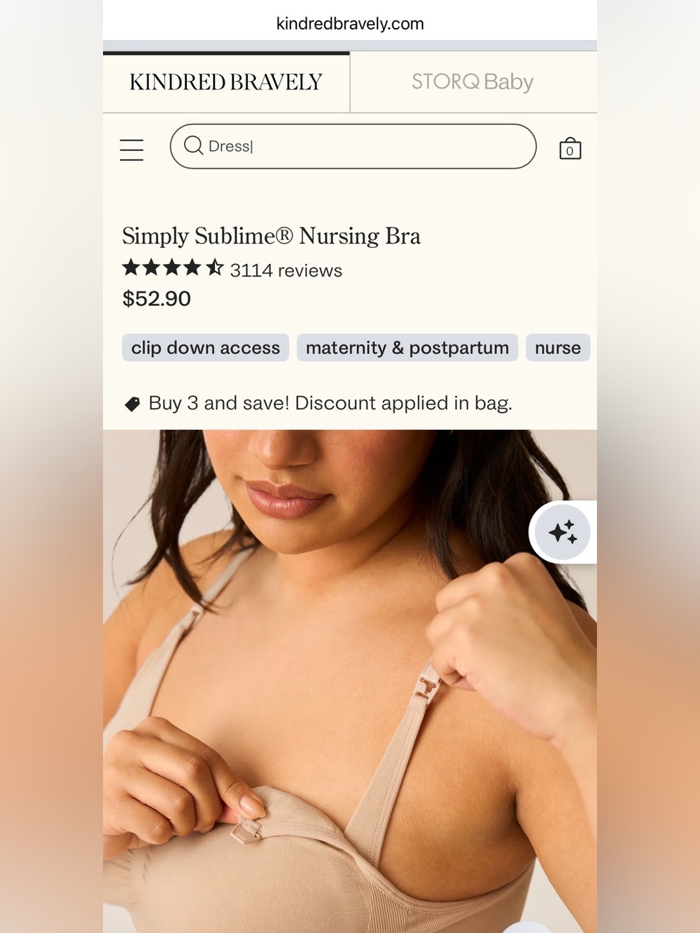 Kindred Bravely Simply Sublime Nursing Bra - Nude